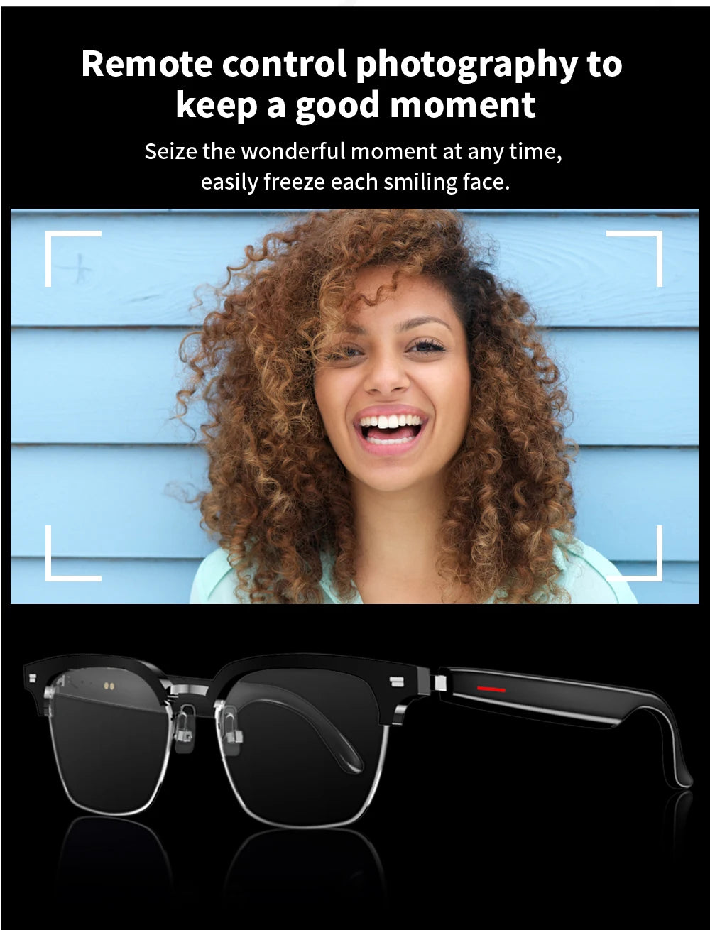 SENBONO E13 Smart Glasses — Blaulichtfilter, polarisiert, integriertes Mikrofon und Lautsprecher