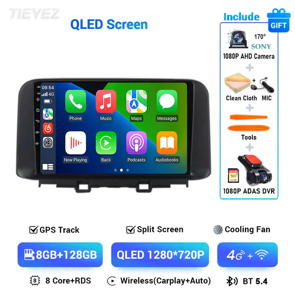 Hyundai Kona Android 15 — WiFi, CarPlay, Multimedia