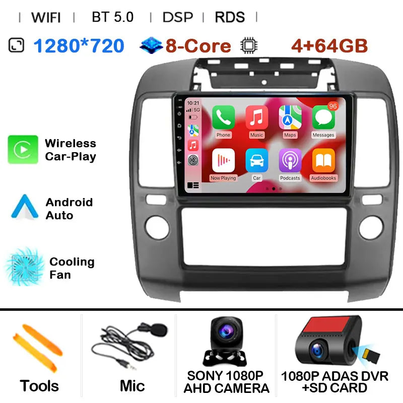 Android 15 Car Radio — Compatible with Nissan Navara D40 | GPS | DSP