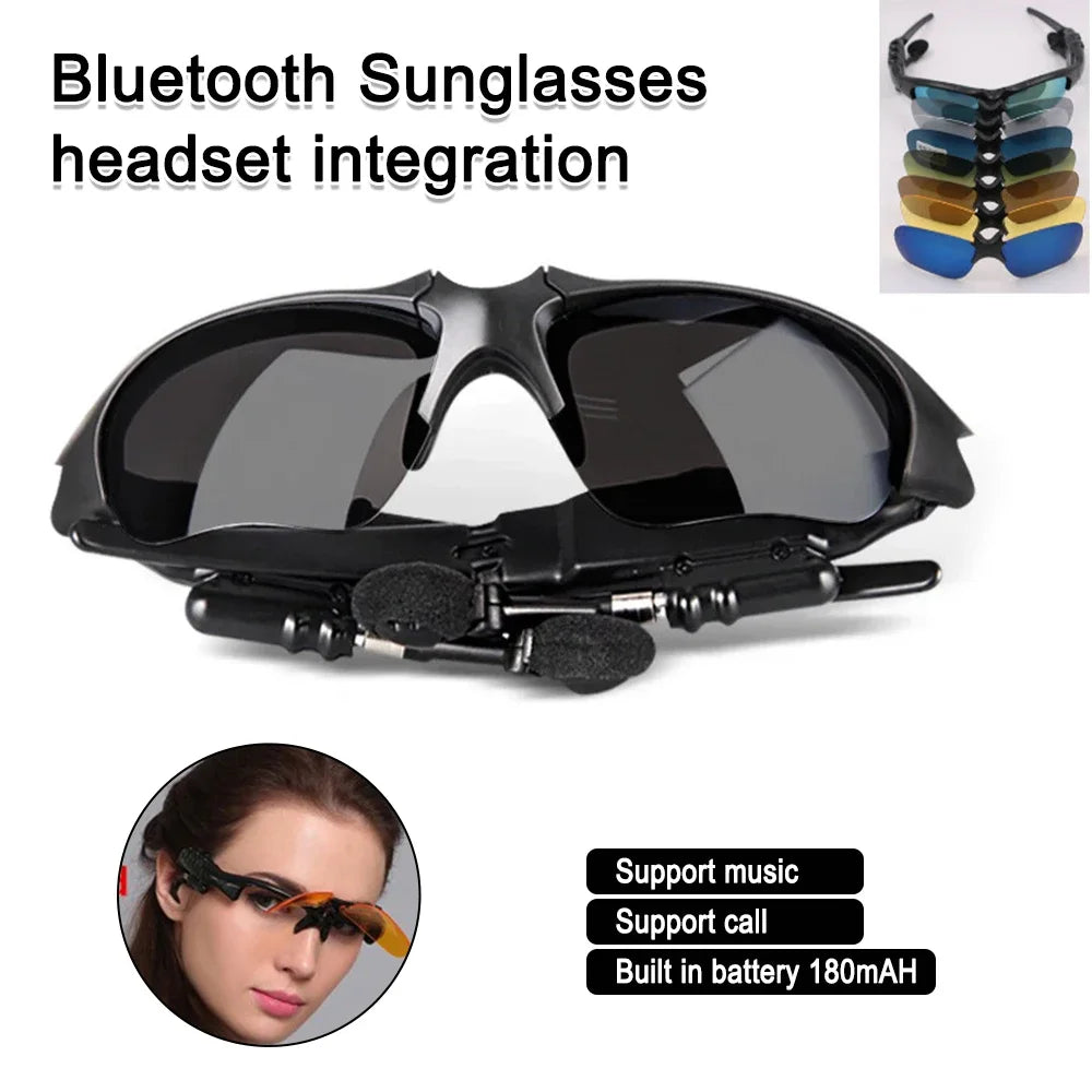 Bluetooth 5.3 Reitbrille — kabelloser Stereoklang, Sportfahren, Radfahrsonnenbrille