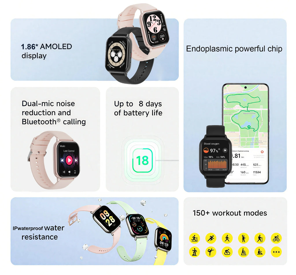Redmi Watch 5 Global — 2,0 Zoll 60Hz AMOLED, GNSS GPS, über 150 Sportmodi, 7 Tage Akkulaufzeit