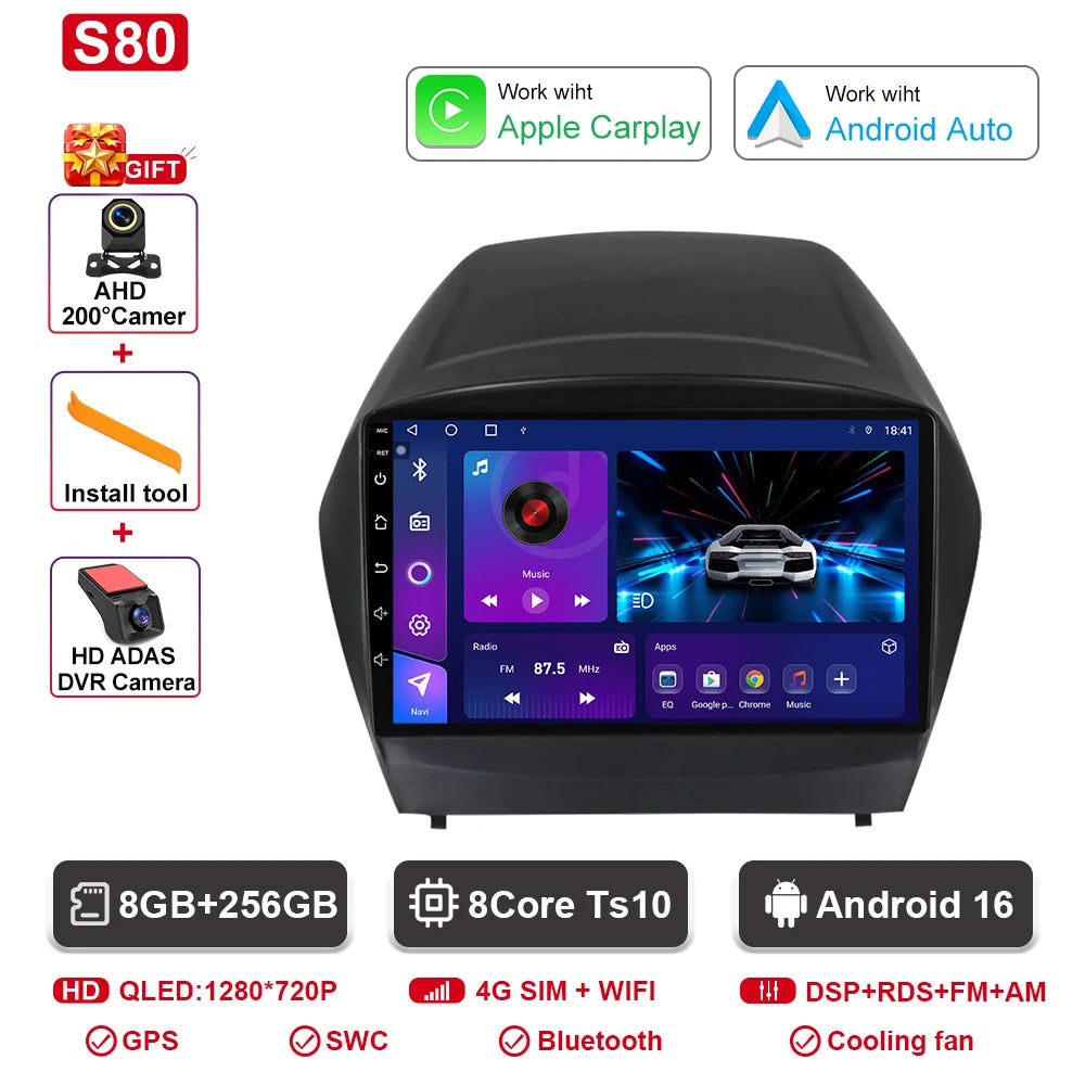 Hyundai Tucson Android 16 — 2K QLED, CarPlay