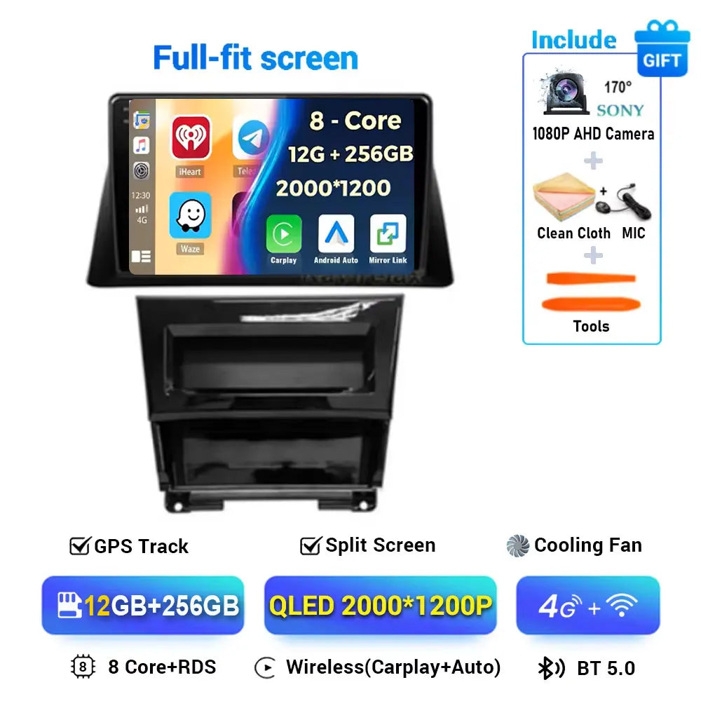 Android 15 Carplay Auto Pour Honda Accord 8 2008 2009 2010 2011 2012 Autoradio Lecteur Multimédia Unité Centrale GPS DSP Audio WIFI+4G