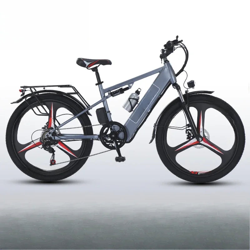 26" Electric Bike — 400W Motor, 48V Battery