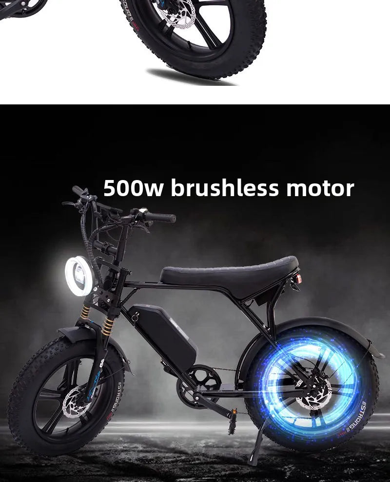 Mountain E-Bike — 500W Motor, 48V Battery