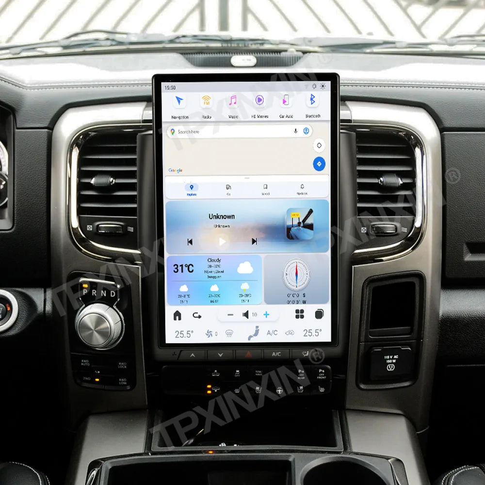 Dodge Ram 14.4" — Android 13, CarPlay, Vertical Screen