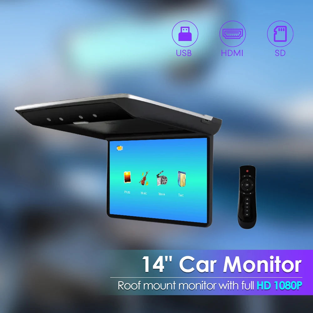 Roof Monitor 14" — 1080P, HDMI, Ambient Light