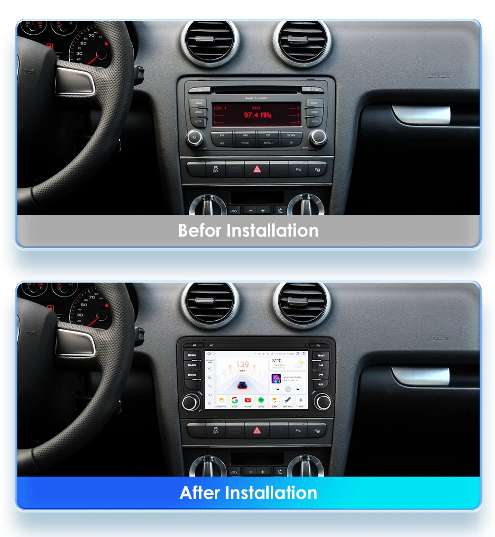 Hizpo Audi A3 — Android Auto, CarPlay, GPS
