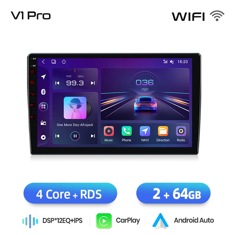 Junsun Autoradio sans fil CarPlay — VW Passat B6/B7 & CC 2005-2014, GPS Android, WiFi, DSP