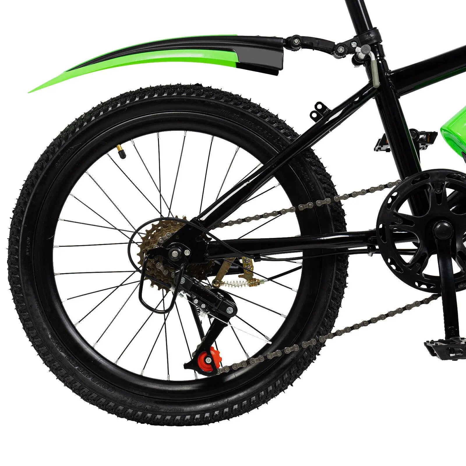 20" Kids Mountain Bike 7-Speed with Adjustable Seat & 187LB Capacity, All-Terrain Bicycle for Outdoor Adventure