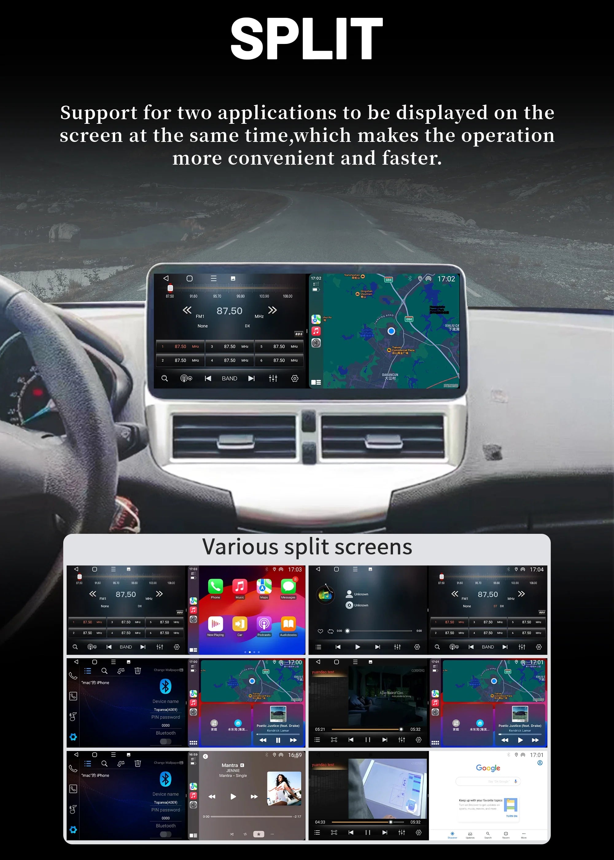 12.3" Android Radio — Honda Civic, CarPlay