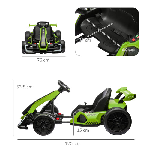 24V Electric Go Kart — Adjustable Seat | Kids Ride-On