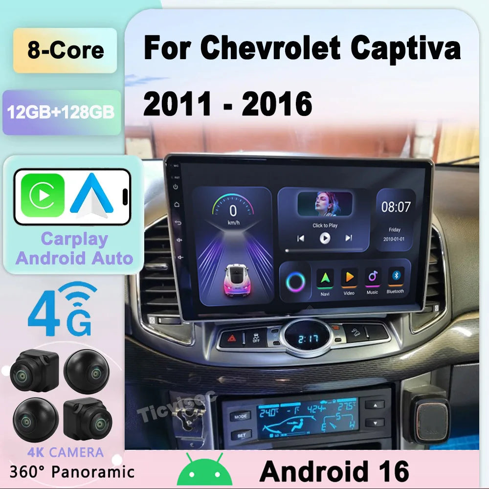 Chevrolet Captiva — Android 16, GPS, CarPlay