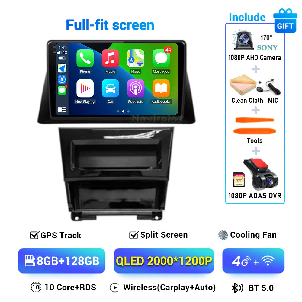 Android 15 Carplay Auto Pour Honda Accord 8 2008 2009 2010 2011 2012 Autoradio Lecteur Multimédia Unité Centrale GPS DSP Audio WIFI+4G