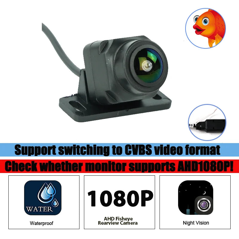 Universal Rear Camera — 1080P, Night Vision, Waterproof