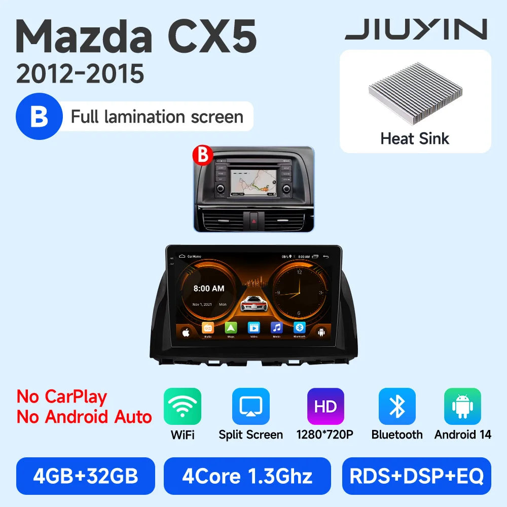 Android 15 Car Radio — Compatible with Mazda CX-5 | 2K QLED | AI Voice