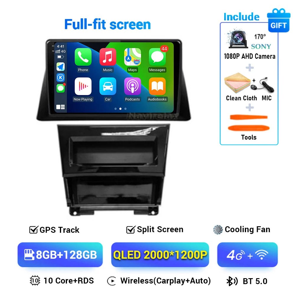 Android 15 Carplay Auto Pour Honda Accord 8 2008 2009 2010 2011 2012 Autoradio Lecteur Multimédia Unité Centrale GPS DSP Audio WIFI+4G