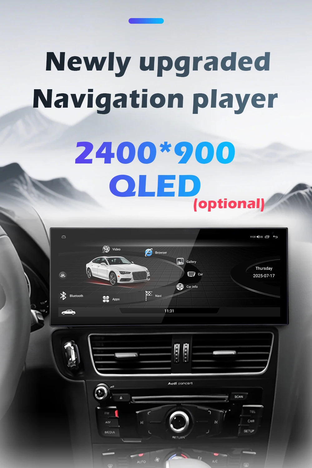 Audi A4/A5 Android 16 — Wireless CarPlay, QLED