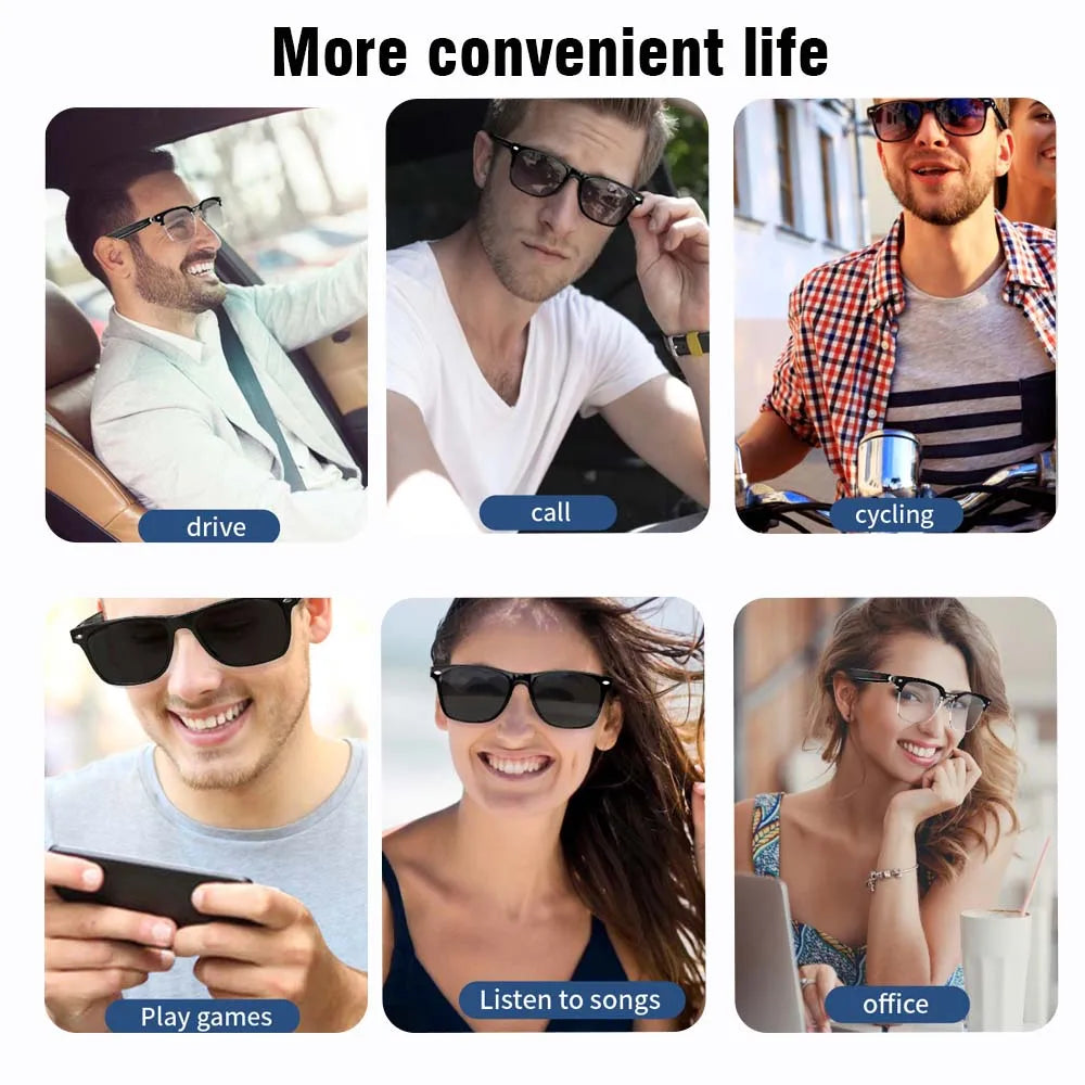 SENBONO E13 Smart Glasses — Blaulichtfilter, polarisiert, integriertes Mikrofon und Lautsprecher