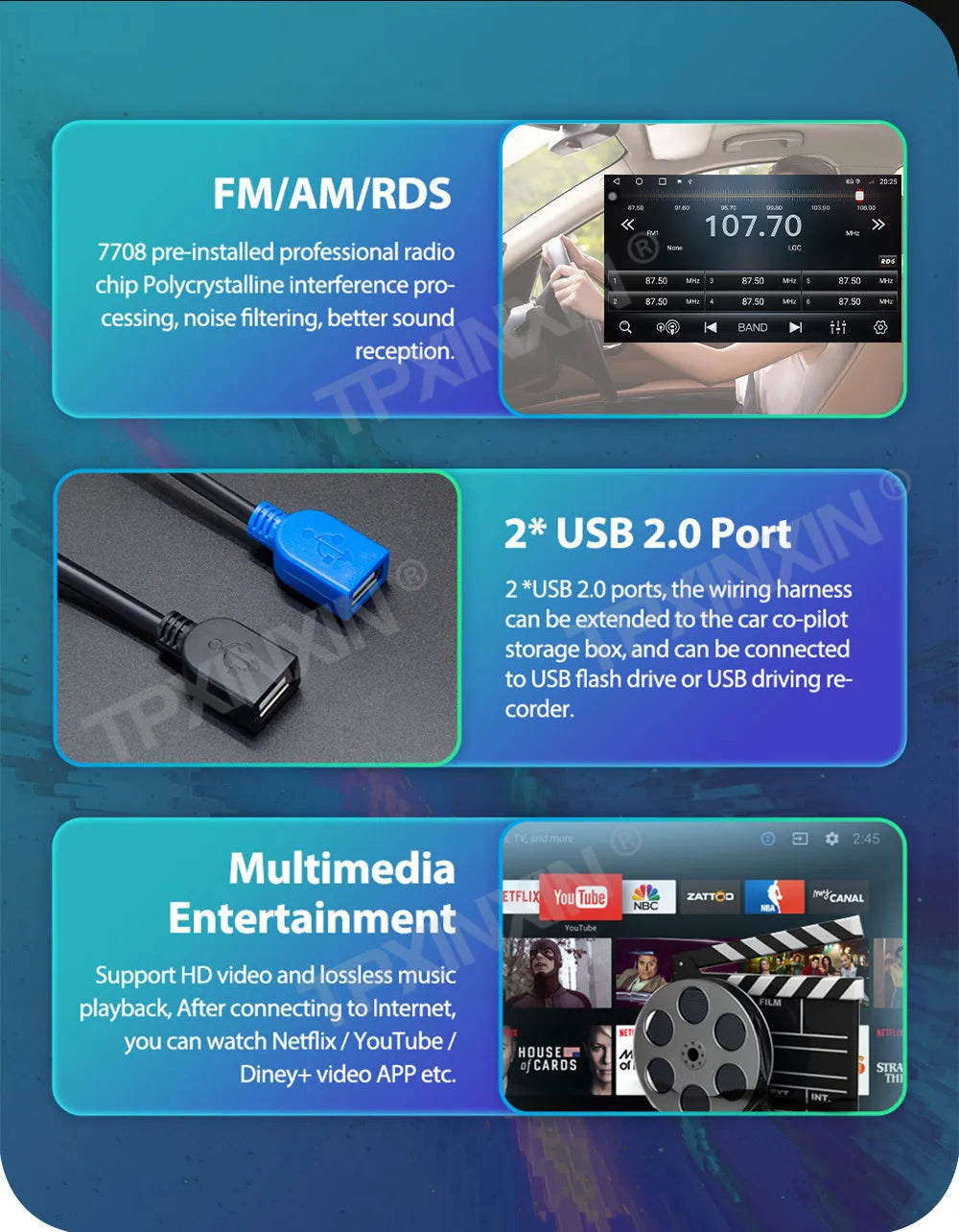 Dodge Ram 14.4" — Android 13, CarPlay, Vertical Screen