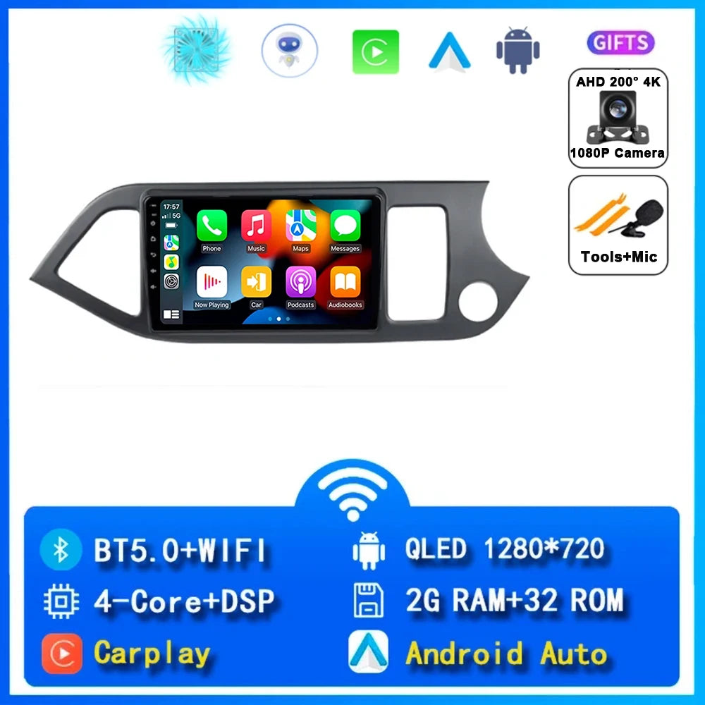 Kia Picanto Android 15 — WiFi, CarPlay, 4G