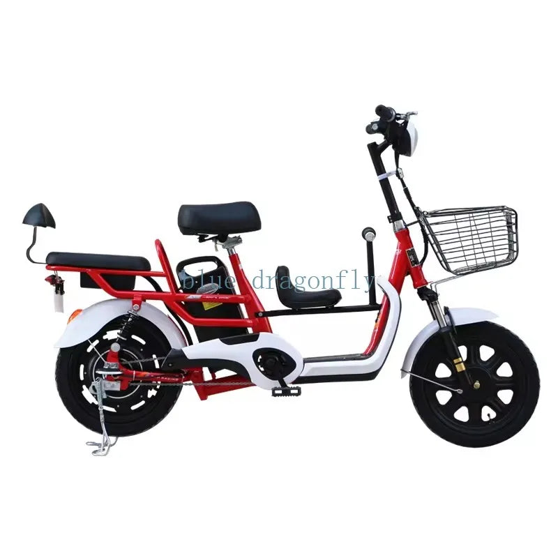 Parent-child electric bike in stock best selling 14inch three seats ebike for cheap and good quality fat bike