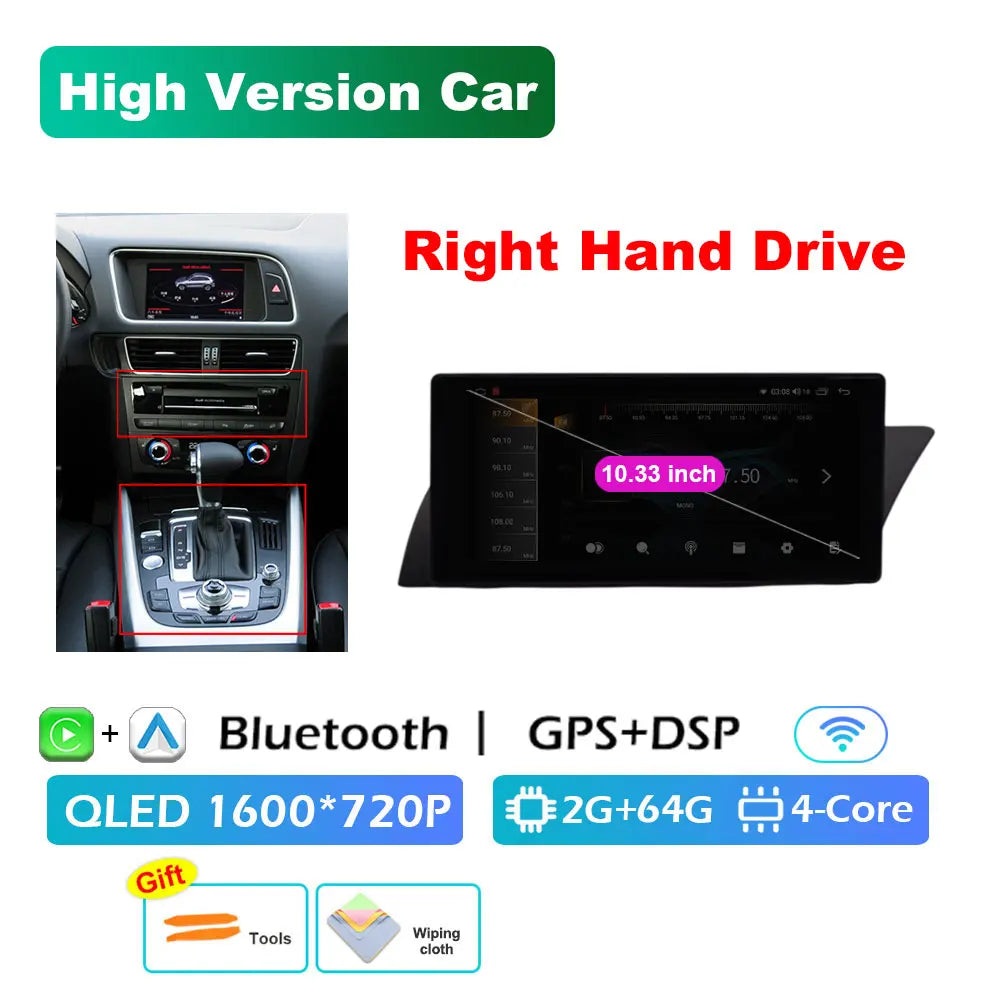 Audi A4 B8/A5 — RHD CarPlay, DSP, WiFi