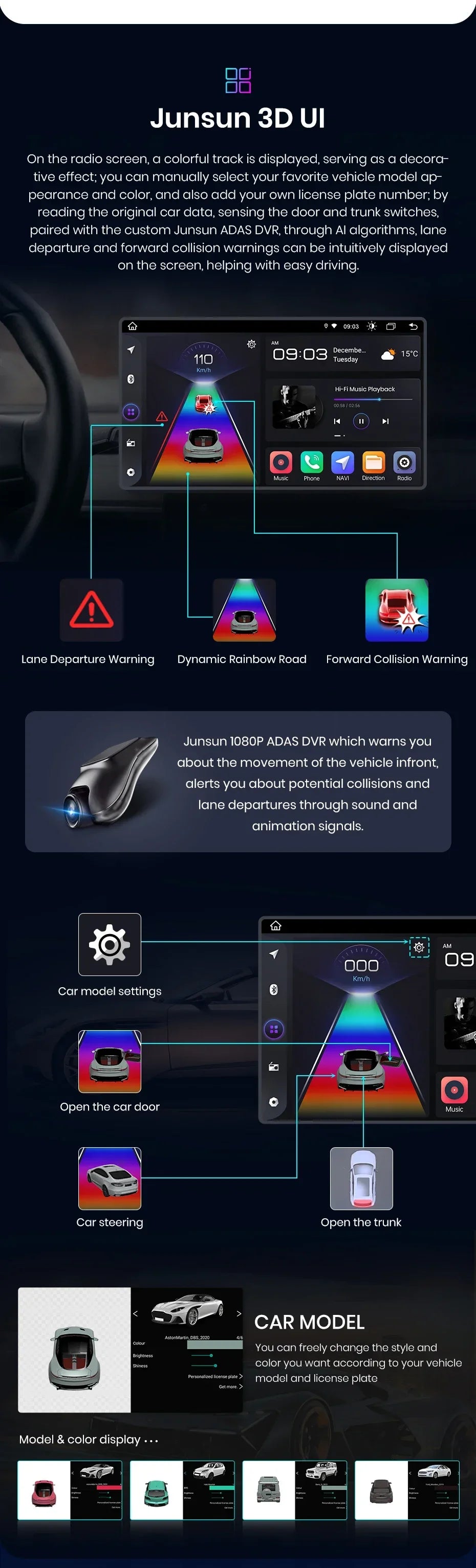 Junsun Wireless CarPlay Radio — VW Passat B6/B7 & CC 2005-2014, Android GPS, WLAN, DSP