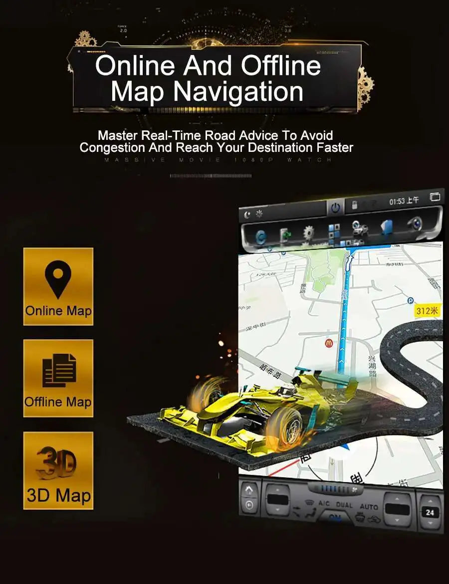 Android Autoradio — Porsche Cayenne 2010-2017, GPS, CarPlay, Multimedia DVD-Player