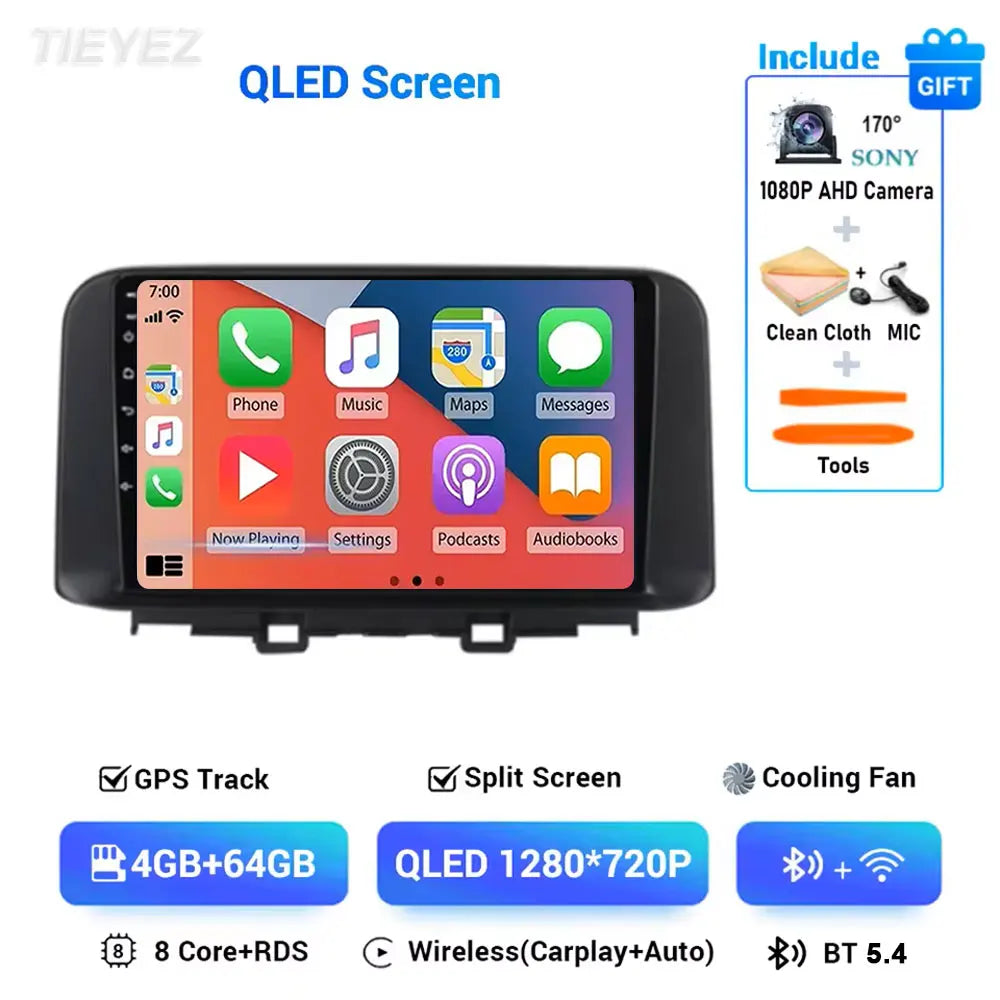 Hyundai Kona Android 15 — WiFi, CarPlay, Multimedia