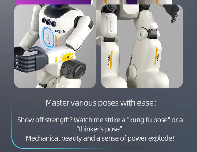 Intelligent RC Robot Programming Gesture Sensing Remote Controll Robots Smart Intelligent Dancing RC Robot Toy Gift for Kid R40