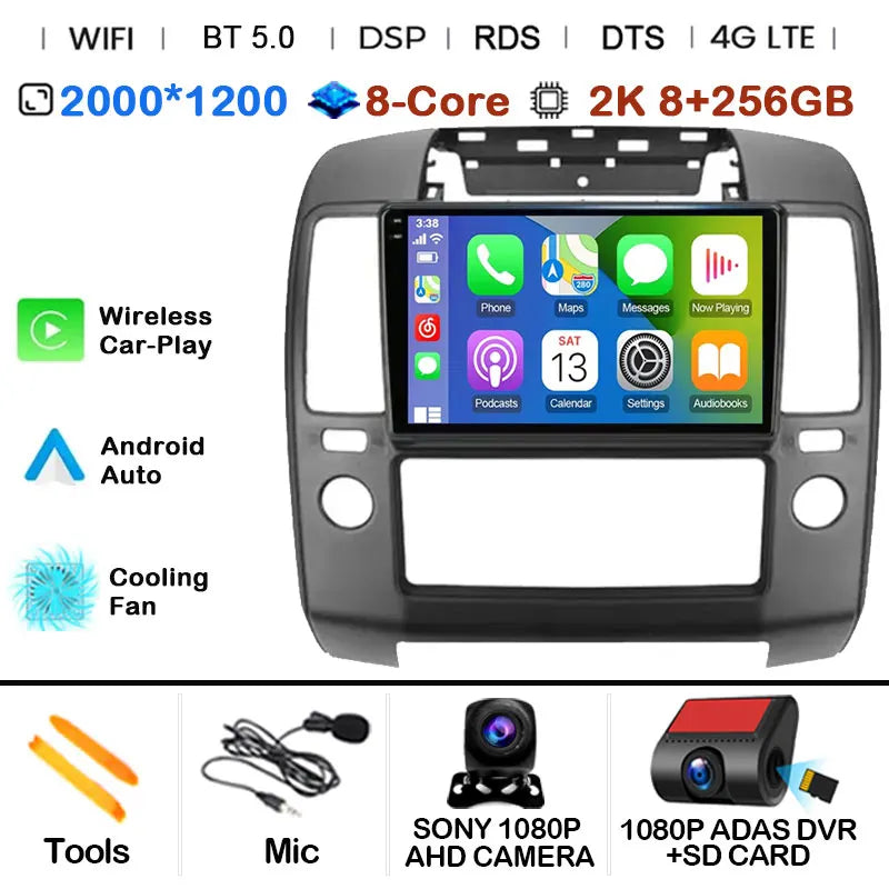 Android 15 Car Radio — Compatible with Nissan Navara D40 | GPS | DSP