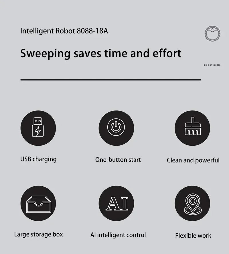Robot Vacuum Cleaner — 6000Pa, Laser Navigation