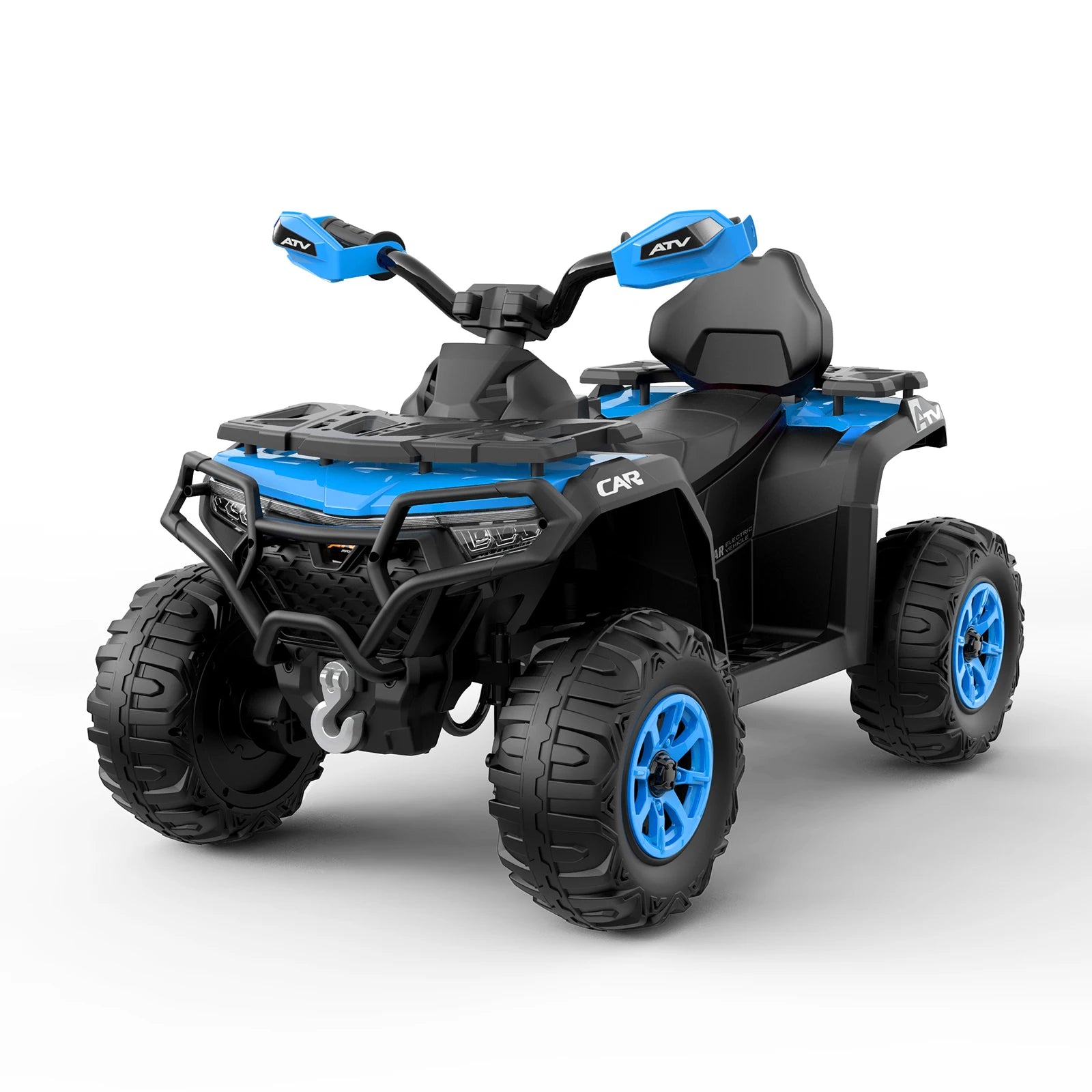 12V Kids Ride On ATV Car w/Parent Remote Control, Spring Suspension, LED Lights, Bluetooth, Off-Road Vehicle Toys for Boys&Girls — available at Teckeleck