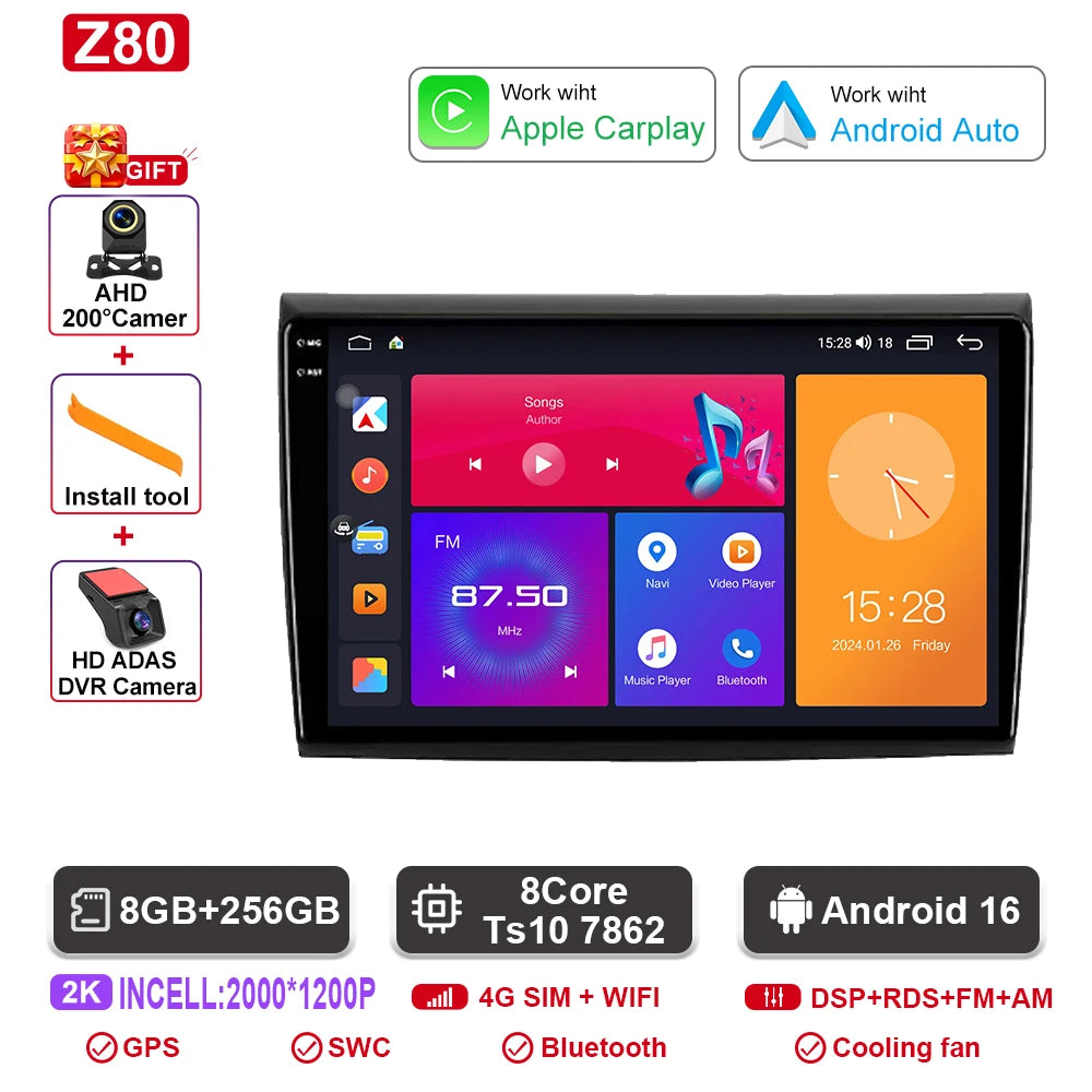 Fiat Bravo Android — 2K QLED, CarPlay, 4G