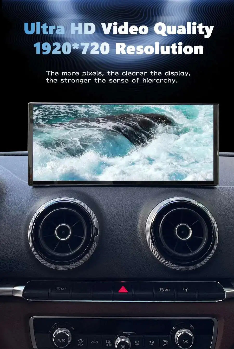 Audi A4/A5 12.3" — Android 13, QLED, CarPlay