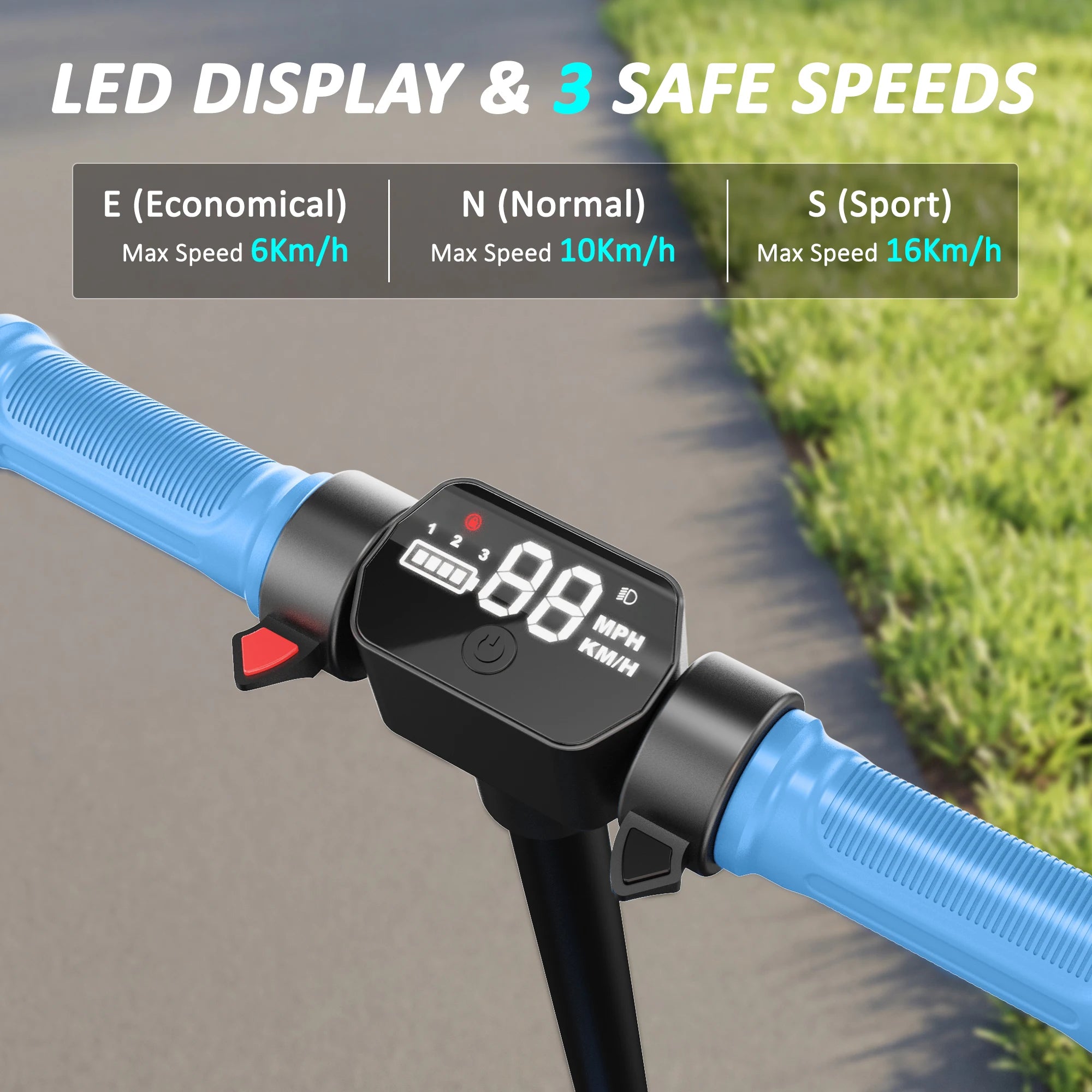 Todimart Electric Children, maximum speed 16 km/h, range 8-10 km, children 6-12 years old, LED screen