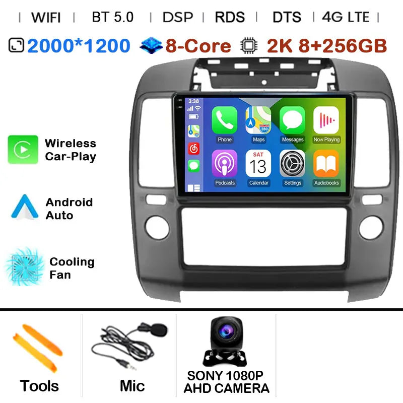 Android 15 Car Radio — Compatible with Nissan Navara D40 | GPS | DSP