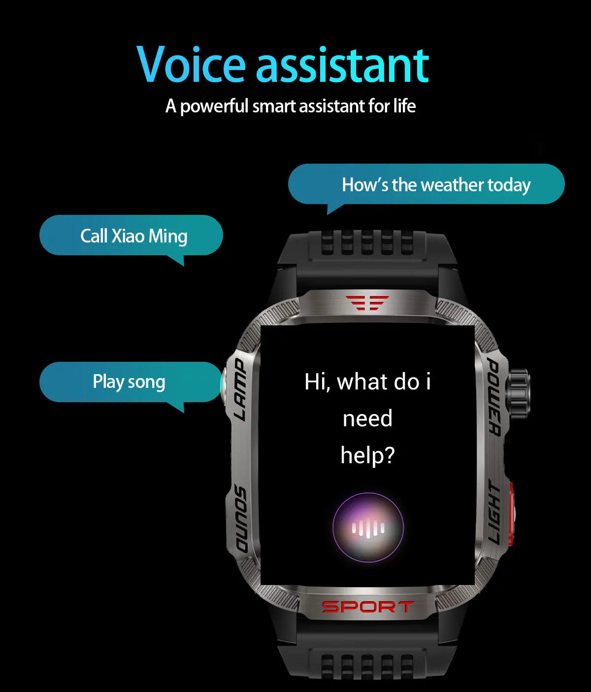 GUHUAVMI Outdoor Watch — AMOLED, GPS, Bluetooth