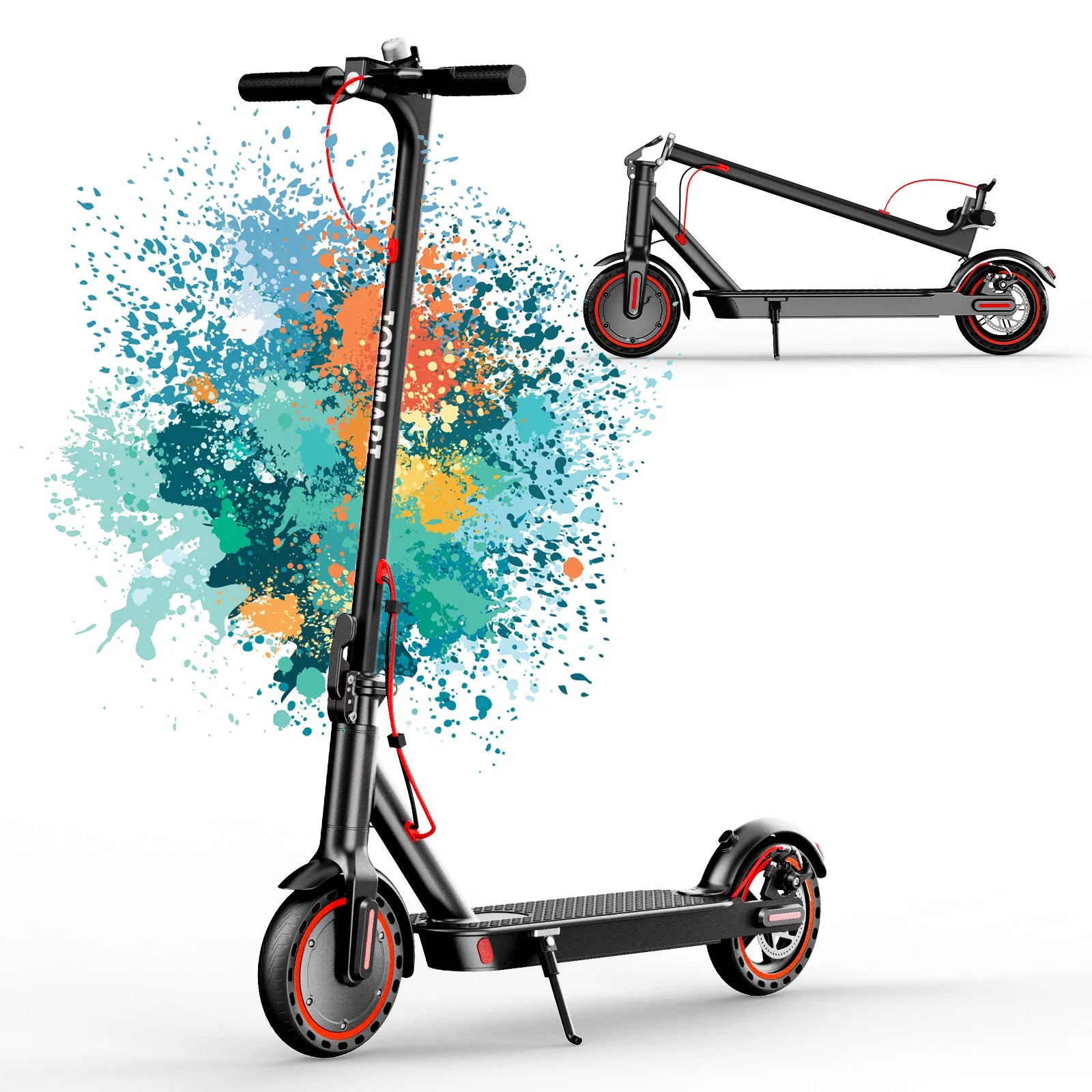 TODIMART T3 Folding Electric Scooter, 25-35km, Ultra-Light Electric Scooters Adults, 36V 7.8Ah Battery, 350W Peak Motor,App City
