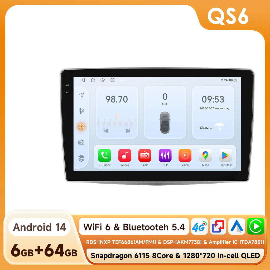Hizpo Android Radio — Alfa Romeo Mito 955 2008-2016, Wireless CarPlay, GPS, DSP, 8-Kern