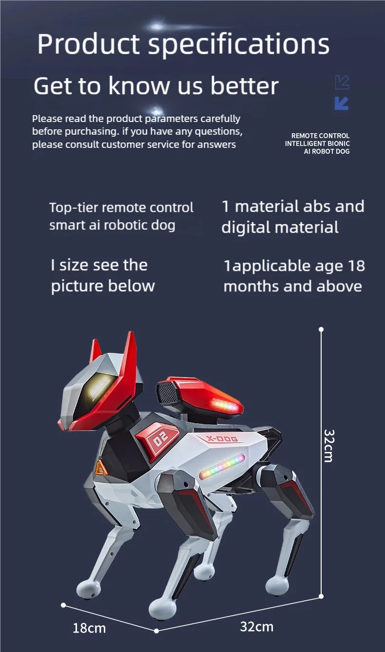 AI Simulation Robot Dog Intelligent Machine Dog Voice Command APP Control Programming Interactive Performs Acrobatics Robot Dog