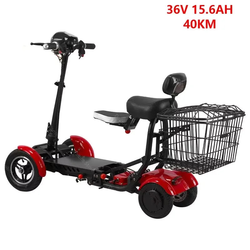 4 Wheel Mobility Scooters for 2 Peoples With Baby Seat 500W 36V 15.6AH  Adults 10 Inch Electric Scooter Dual Motor — available at Teckeleck