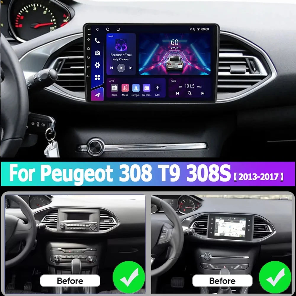 Peugeot 308 Car Radio — CarPlay, 5G WiFi