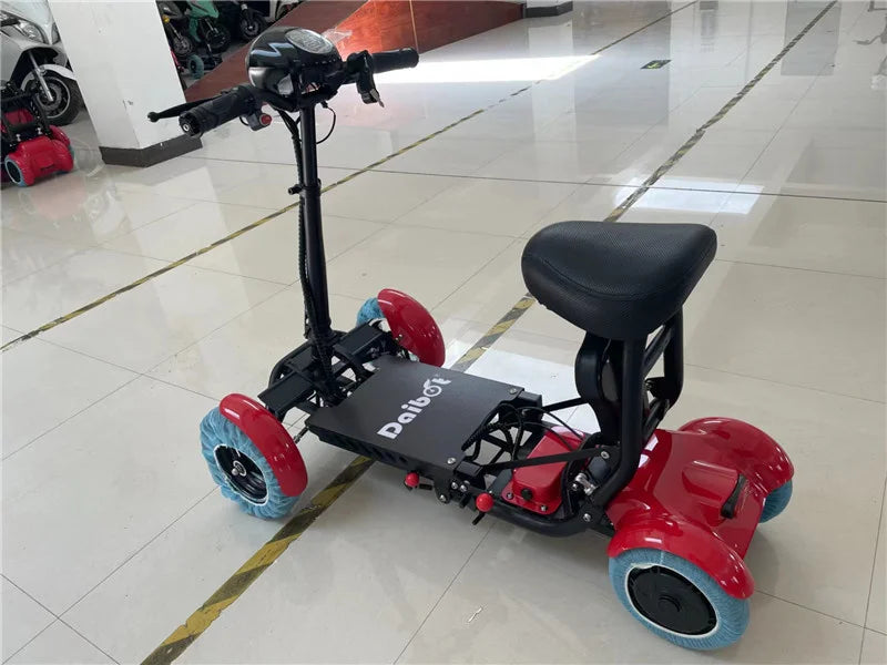 4 Wheel Mobility Scooters for 2 Peoples With Baby Seat 500W 36V 15.6AH  Adults 10 Inch Electric Scooter Dual Motor