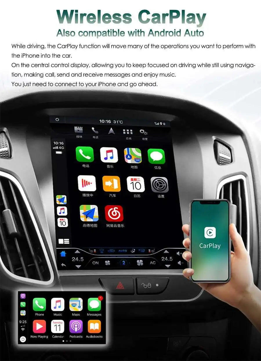 Android Autoradio — Porsche Cayenne 2010-2017, GPS, CarPlay, Multimedia DVD-Player
