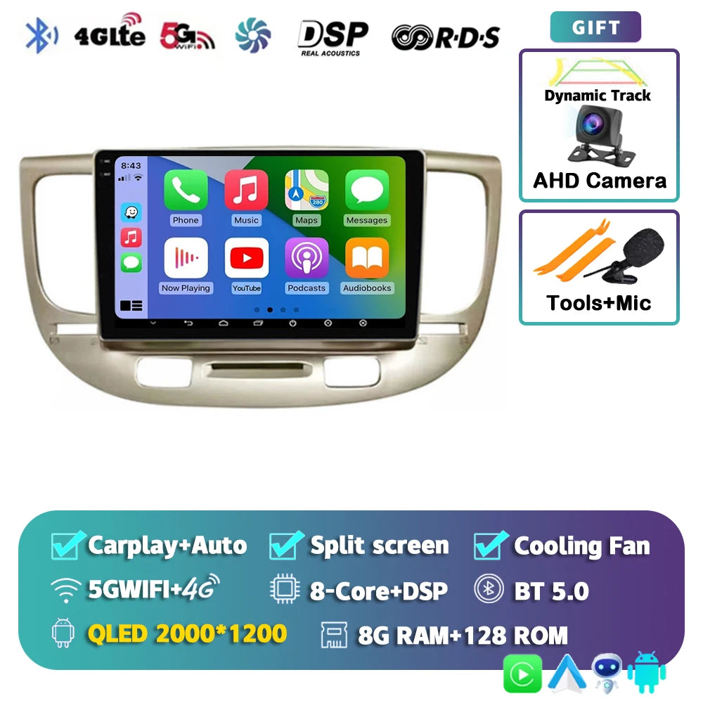 Kia Rio Android 15 — 2K Screen, CarPlay, GPS