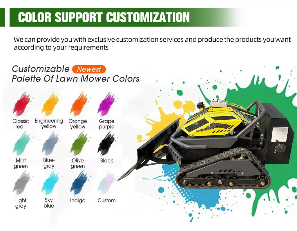 Remote Control Lawn Mower Automatic Smart Robot Lawn Mower Electric RC Grass Cutter for Garden Farm Hillside