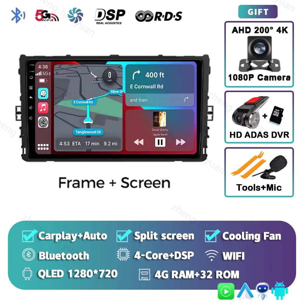 Android 15 Car Radio — Compatible with VW Polo/Jetta | 2K QLED