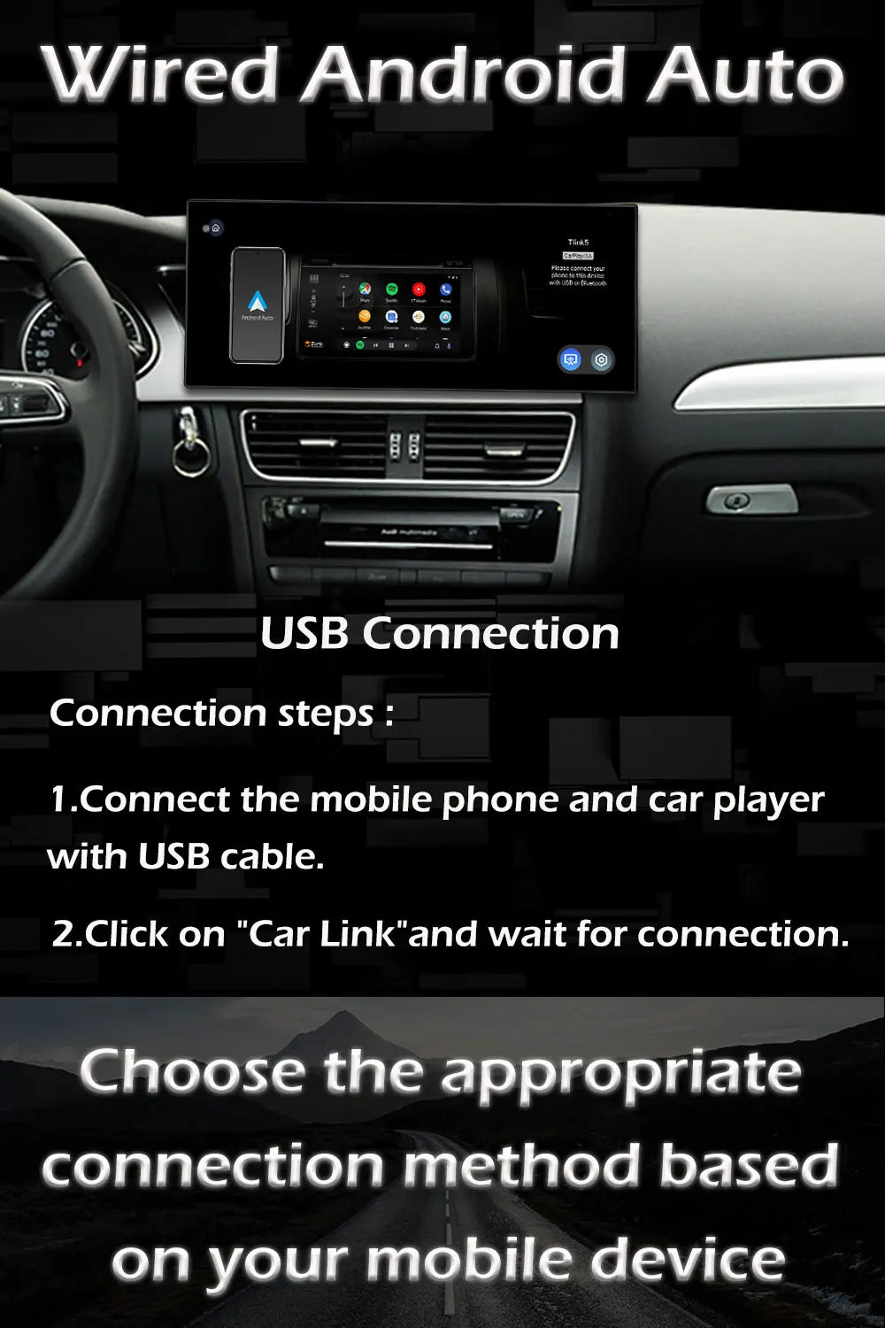 Audi A4 B8/A5 — RHD CarPlay, DSP, WiFi